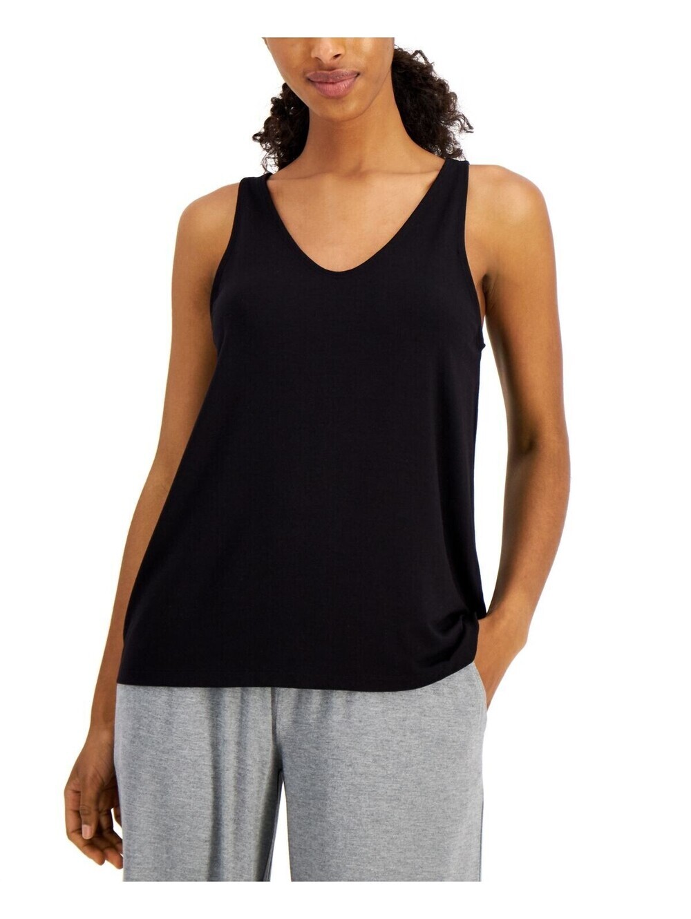 Ideology Womens Activewear V-Neck Tank Top Size S